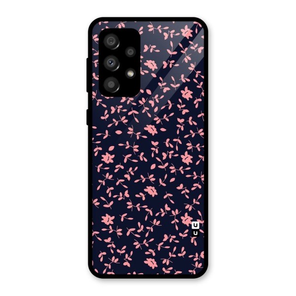 Pink Plant Design Glass Back Case for Galaxy A32