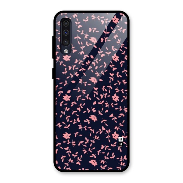 Pink Plant Design Glass Back Case for Galaxy A50s