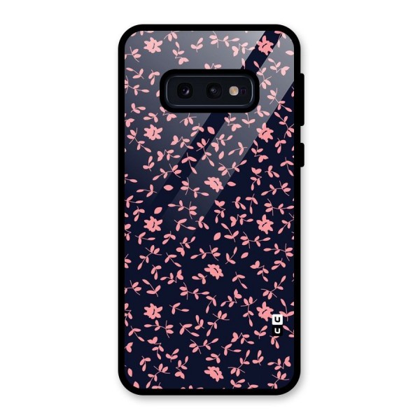 Pink Plant Design Glass Back Case for Galaxy S10e