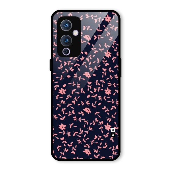 Pink Plant Design Glass Back Case for OnePlus 9