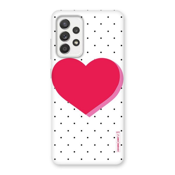 Pink Polka Heart Back Case for Galaxy A52