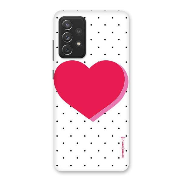 Pink Polka Heart Back Case for Galaxy A72