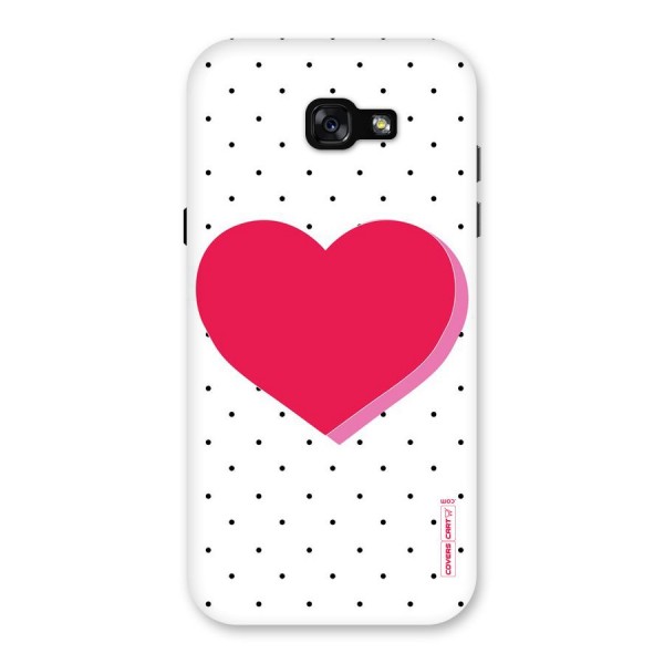 Pink Polka Heart Back Case for Galaxy A7 (2017)