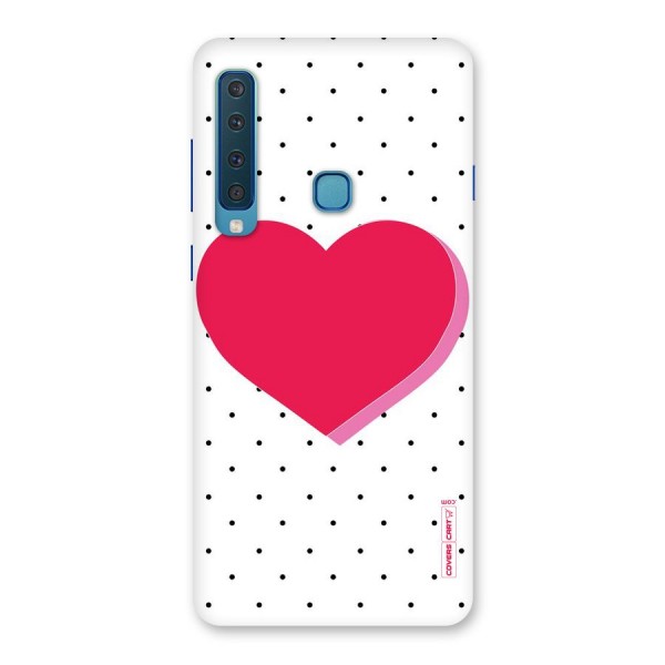 Pink Polka Heart Back Case for Galaxy A9 (2018)