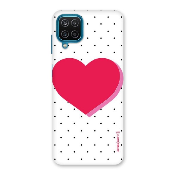 Pink Polka Heart Back Case for Galaxy F12