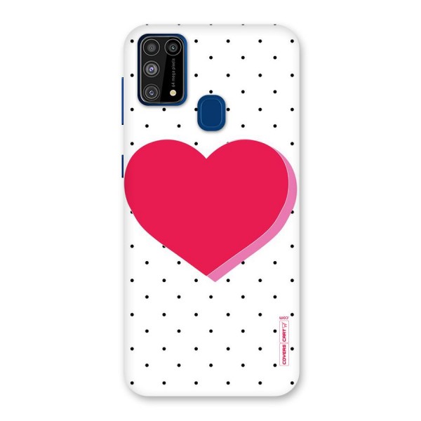 Pink Polka Heart Back Case for Galaxy F41