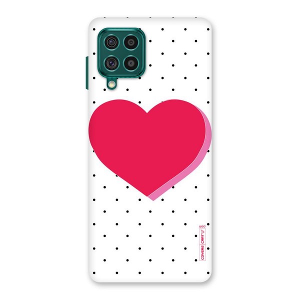 Pink Polka Heart Back Case for Galaxy F62