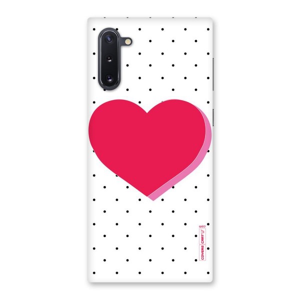 Pink Polka Heart Back Case for Galaxy Note 10