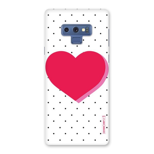 Pink Polka Heart Back Case for Galaxy Note 9