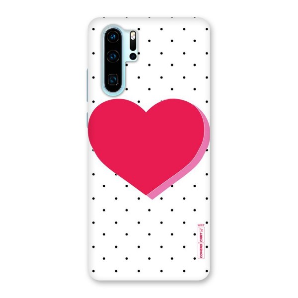 Pink Polka Heart Back Case for Huawei P30 Pro