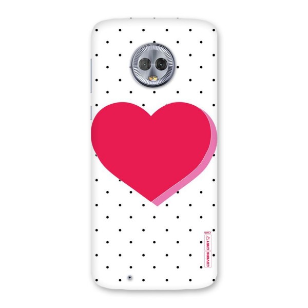 Pink Polka Heart Back Case for Moto G6