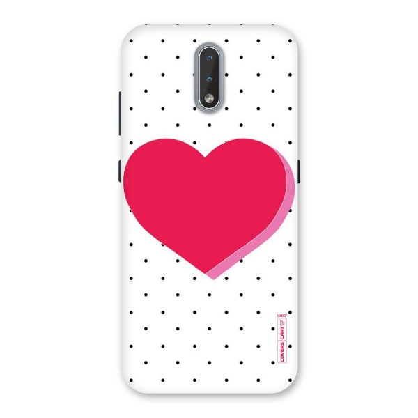 Pink Polka Heart Back Case for Nokia 2.3