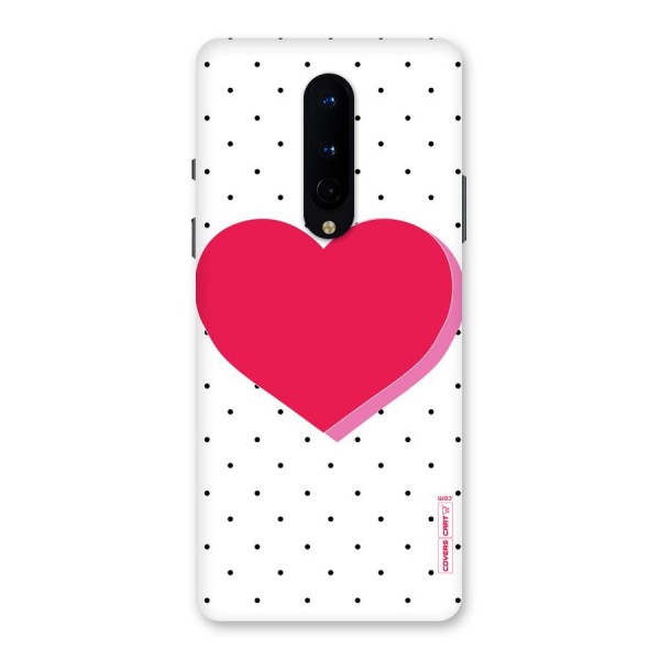 Pink Polka Heart Back Case for OnePlus 8