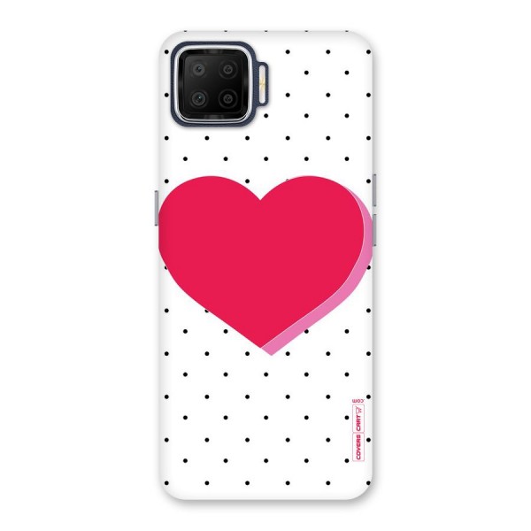 Pink Polka Heart Back Case for Oppo F17