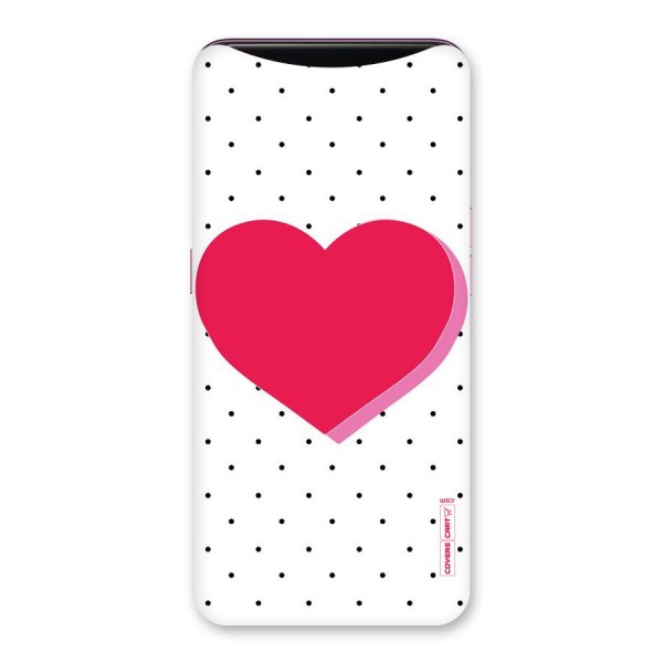 Pink Polka Heart Back Case for Oppo Find X