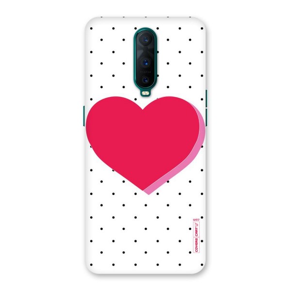 Pink Polka Heart Back Case for Oppo R17 Pro