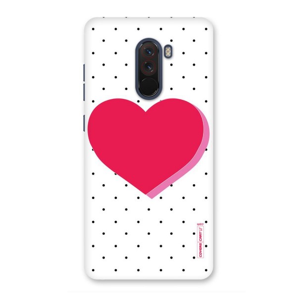 Pink Polka Heart Back Case for Poco F1