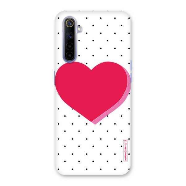 Pink Polka Heart Back Case for Realme 6