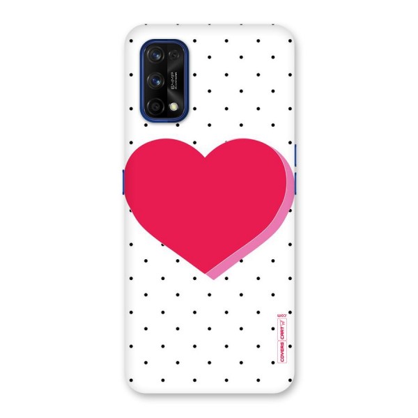 Pink Polka Heart Back Case for Realme 7 Pro