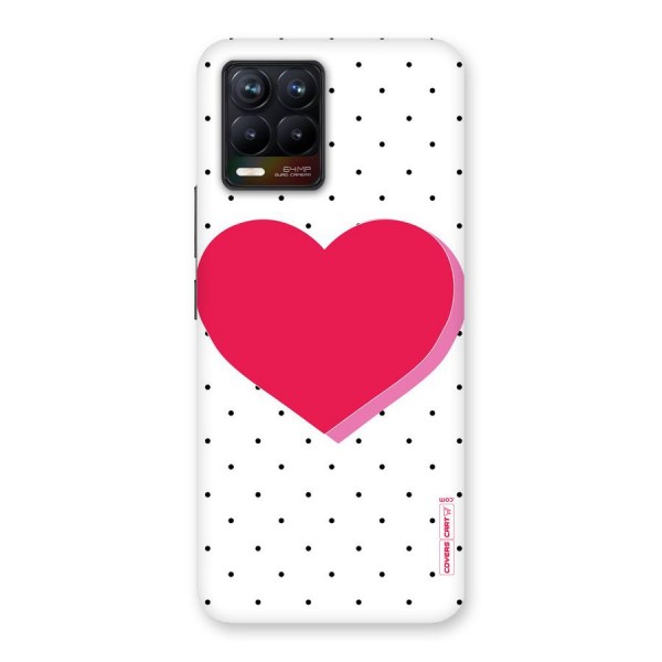 Pink Polka Heart Back Case for Realme 8