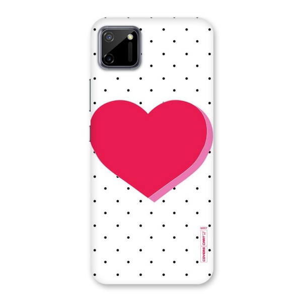 Pink Polka Heart Back Case for Realme C11