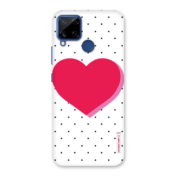 Pink Polka Heart Back Case for Realme C12