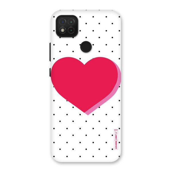 Pink Polka Heart Back Case for Redmi 9C