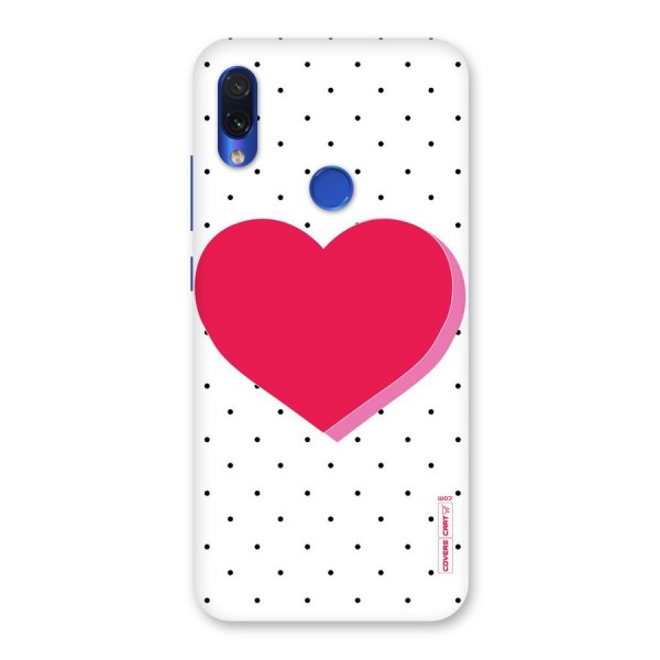 Pink Polka Heart Back Case for Redmi Note 7