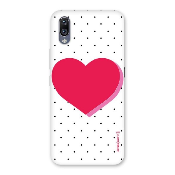 Pink Polka Heart Back Case for Vivo NEX