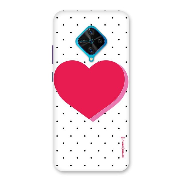 Pink Polka Heart Back Case for Vivo S1 Pro