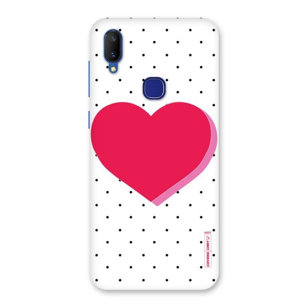 Pink Polka Heart Back Case for Vivo V11