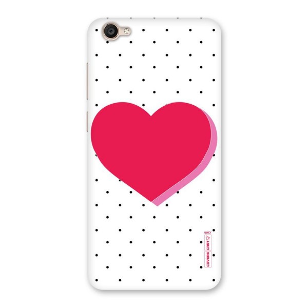 Pink Polka Heart Back Case for Vivo Y55s