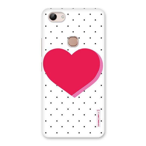 Pink Polka Heart Back Case for Vivo Y83