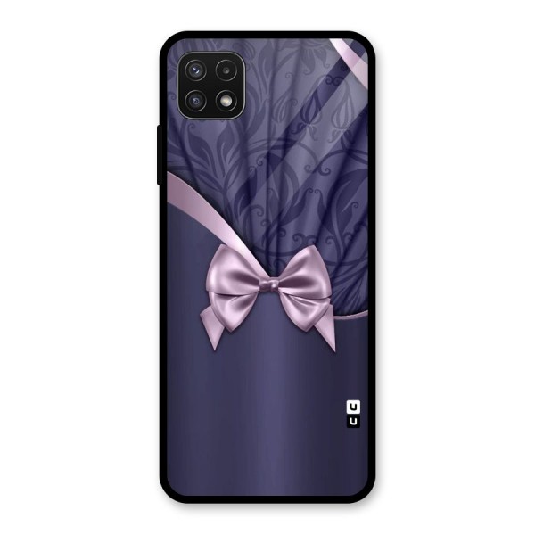 Pink Ribbon Glass Back Case for Galaxy A22 5G