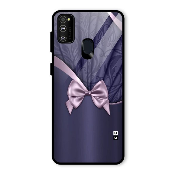 Pink Ribbon Glass Back Case for Galaxy M21