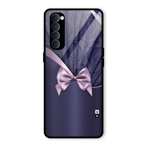 Pink Ribbon Glass Back Case for Oppo Reno4 Pro