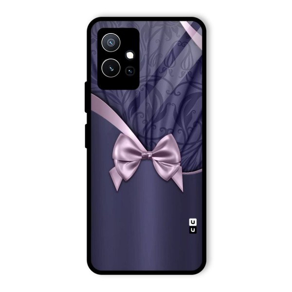 Pink Ribbon Glass Back Case for Vivo T1 5G