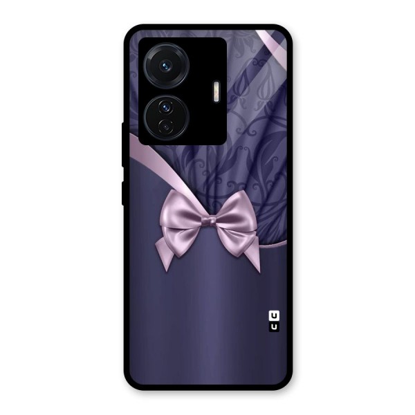 Pink Ribbon Glass Back Case for Vivo T1 Pro