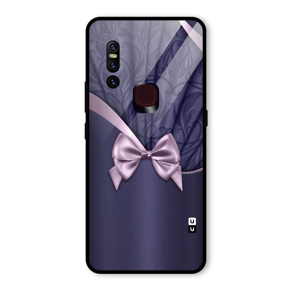 Pink Ribbon Glass Back Case for Vivo V15