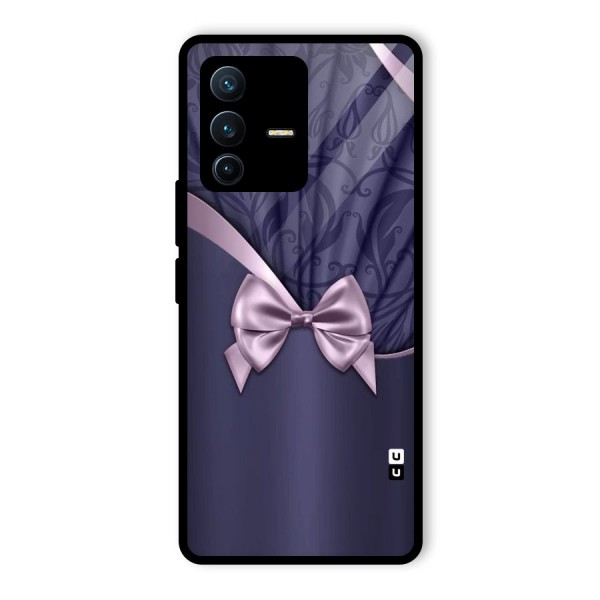 Pink Ribbon Glass Back Case for Vivo V23 Pro