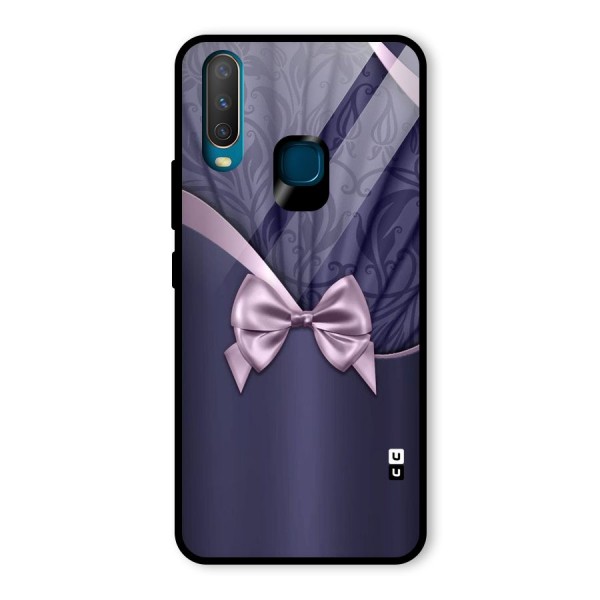 Pink Ribbon Glass Back Case for Vivo Y12