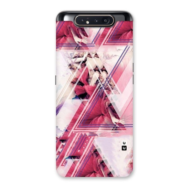 Pink Rose Abstract Back Case for Galaxy A80