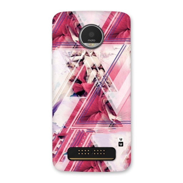 Pink Rose Abstract Back Case for Moto Z Play