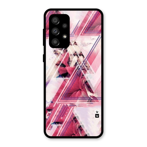 Pink Rose Abstract Glass Back Case for Galaxy A32