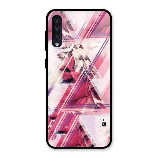 Pink Rose Abstract Glass Back Case for Galaxy A50s