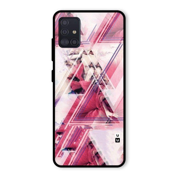 Pink Rose Abstract Glass Back Case for Galaxy A51