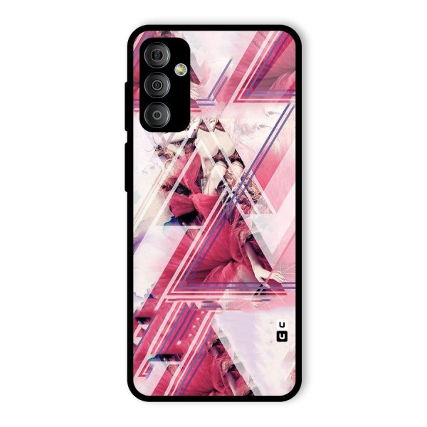 Pink Rose Abstract Glass Back Case for Galaxy F23