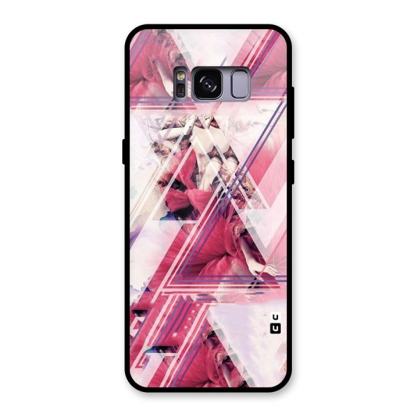 Pink Rose Abstract Glass Back Case for Galaxy S8