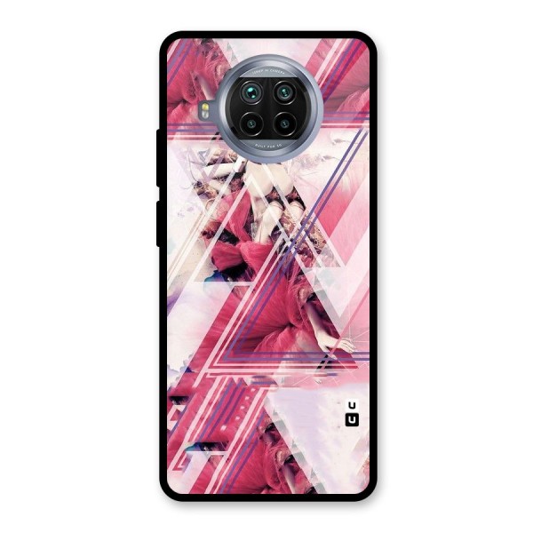 Pink Rose Abstract Glass Back Case for Mi 10i