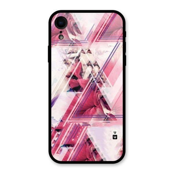 Pink Rose Abstract Glass Back Case for XR